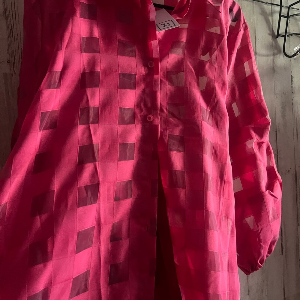 Pink Geometric Patterned Dress - Picture 10 of 13